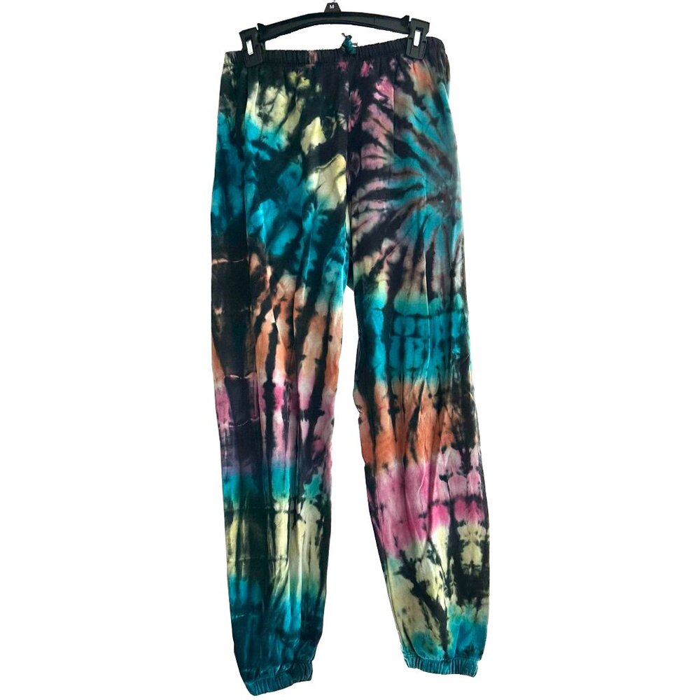 SOLD--ARXLAB Tie Dye Black 100% Cotton Joggers Size M